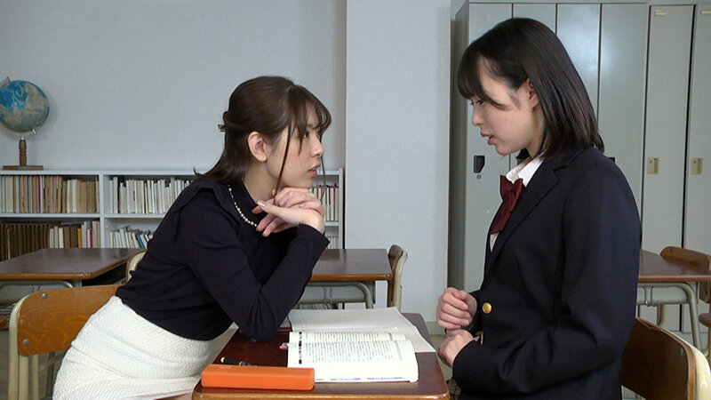 先生と私 ~黒髪美少女、ビアン教師とレズレッスン~ あおいれな 天馬ゆい 3枚目